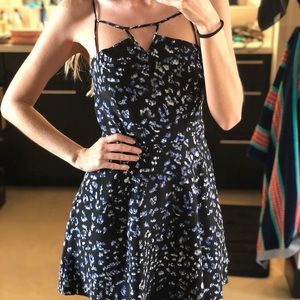 Parker floral dress with strappy details